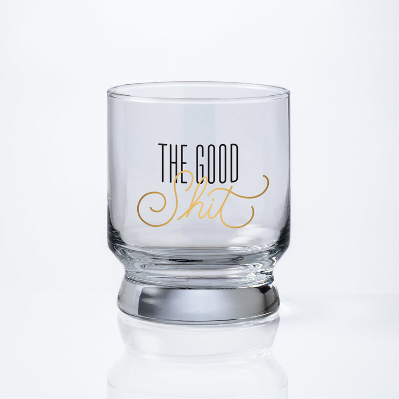 The Good Shit Lowball Glass Lowball Glass Brass Monkey 