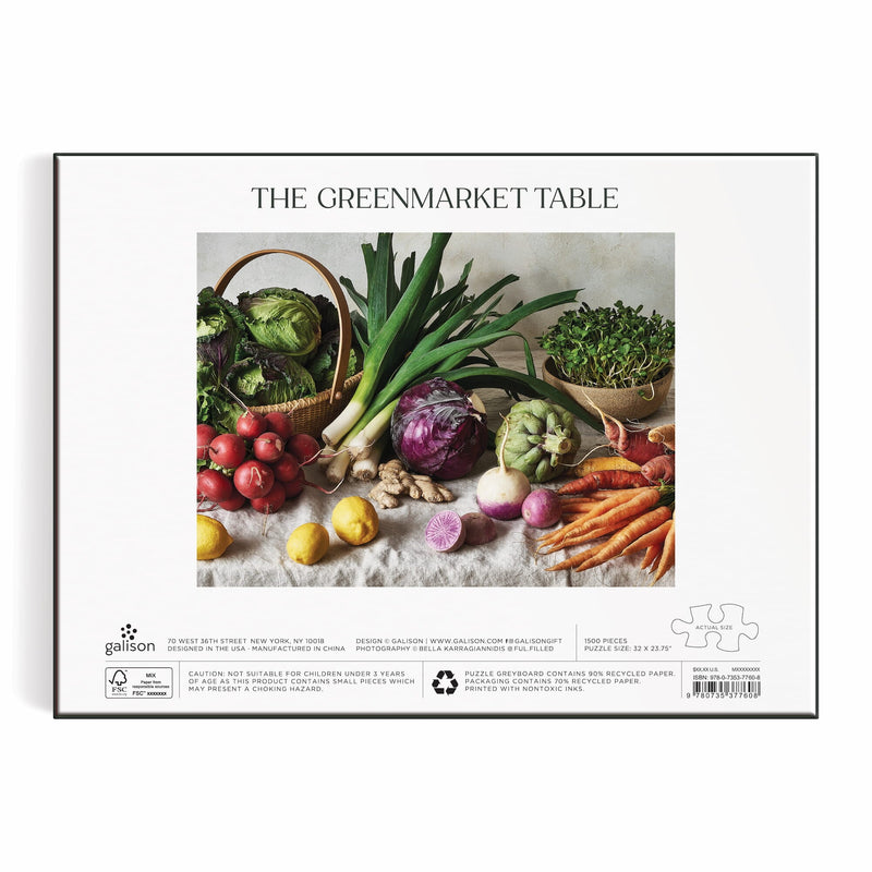 The Greenmarket Table 1500 Piece Puzzle Bella Karragiannidis 