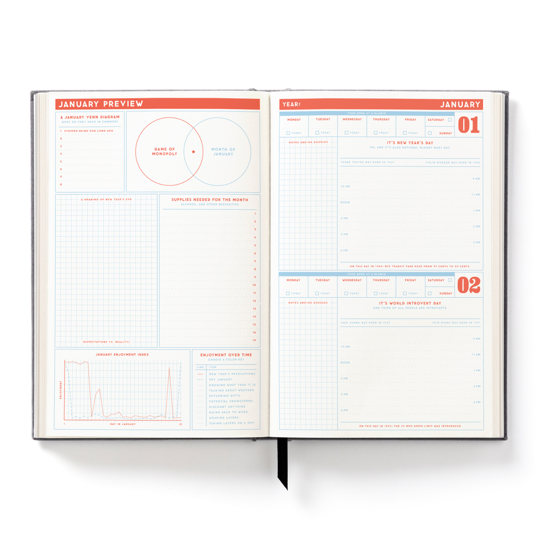 The Perpetually Late Show Undated Standard Planner Planners Brass Monkey 