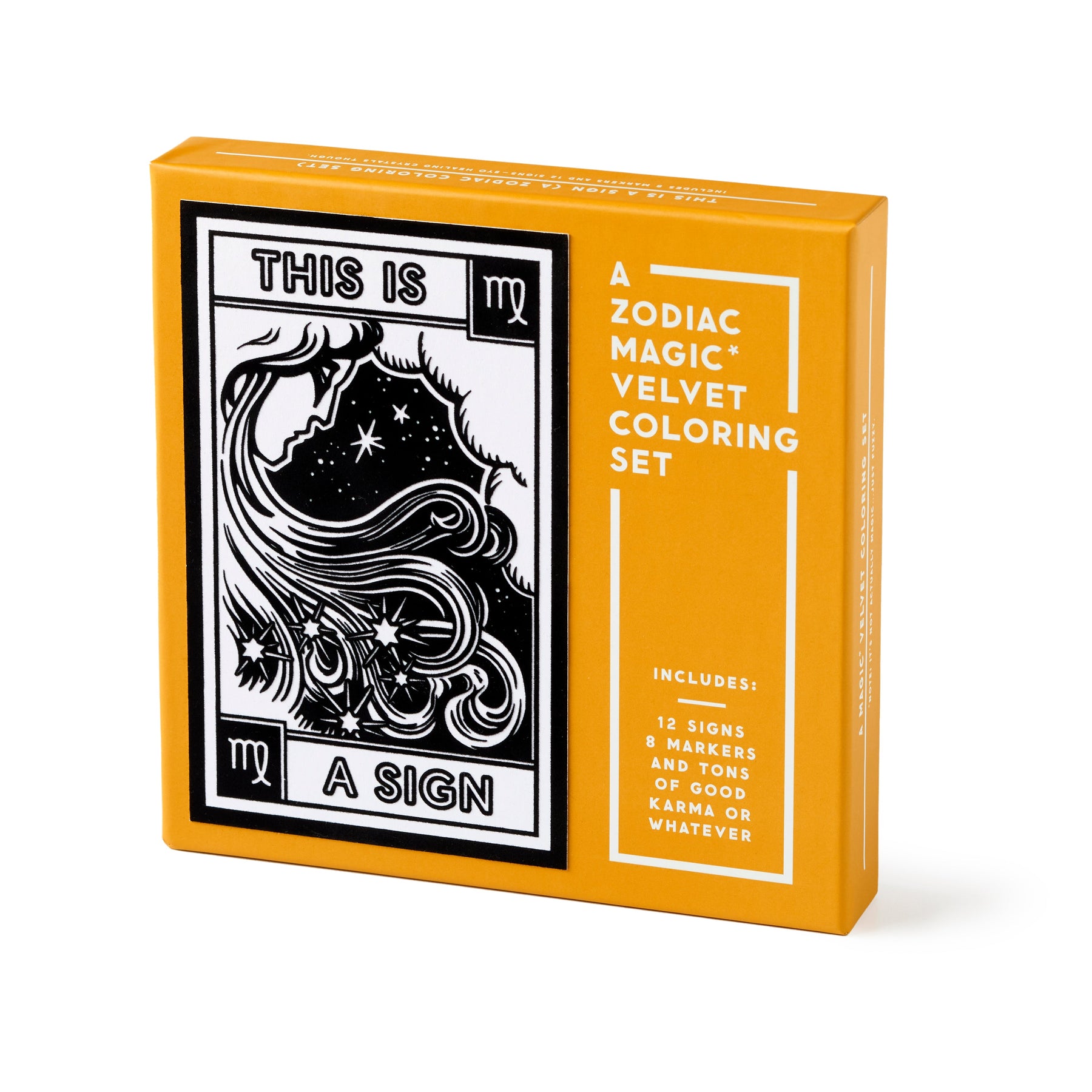 This Is A Sign Magic Velvet Zodiac Coloring Set – Galison