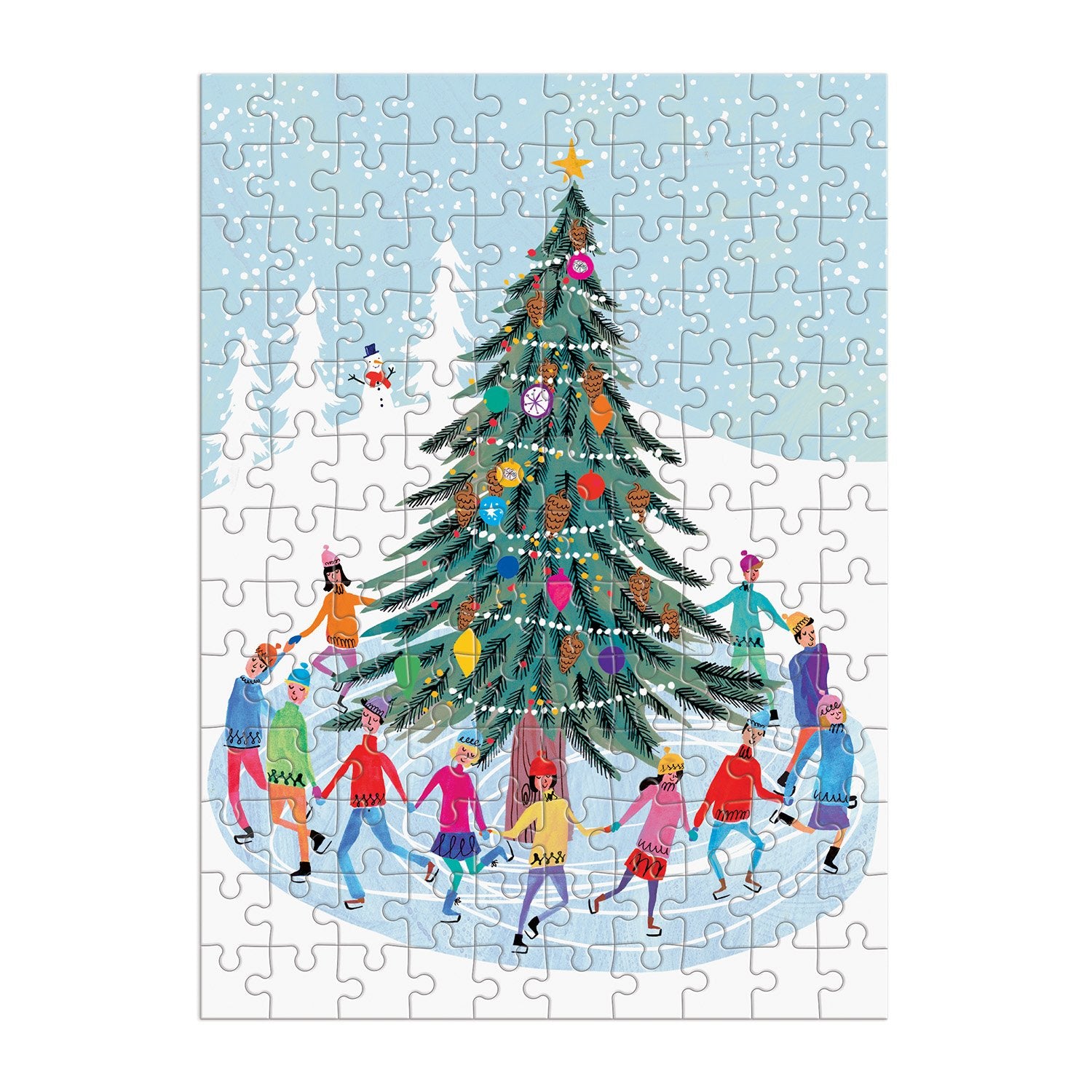 Tree Skaters 130 Piece Puzzle Ornament | Galison