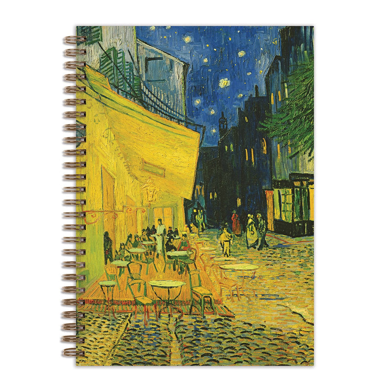 Van Gogh Terrace at Night 7 x 10" Wire-O Journal Journals and Notebooks Galison 