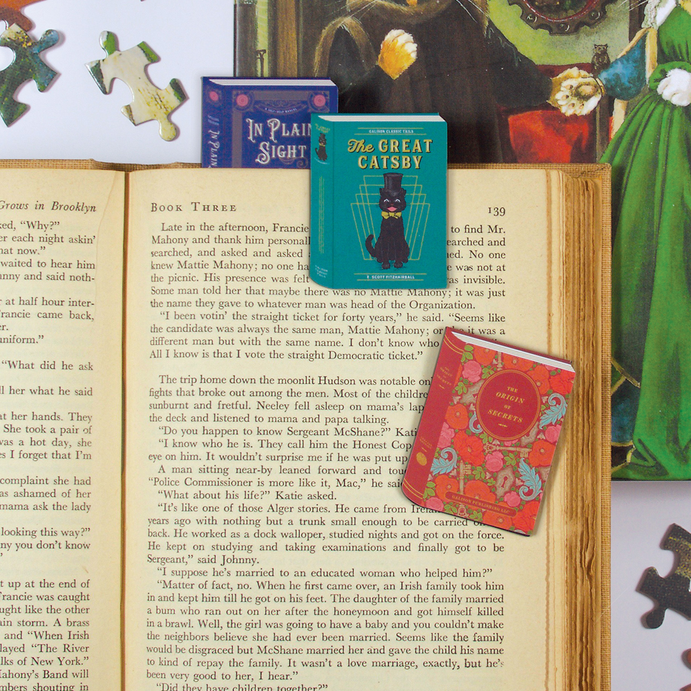 Vintage Books Shaped Magnetic Bookmarks