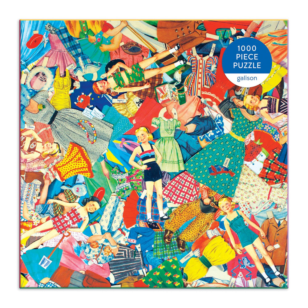 Vintage Paper Dolls 1000 Piece Jigsaw Puzzle in Square Box 1000 Piece Puzzles Galison 