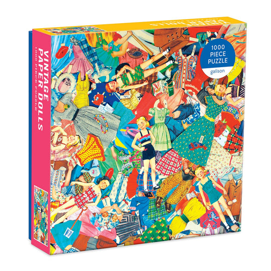 Vintage Paper Dolls 1000 Piece Jigsaw Puzzle in Square Box 1000 Piece Puzzles Galison 