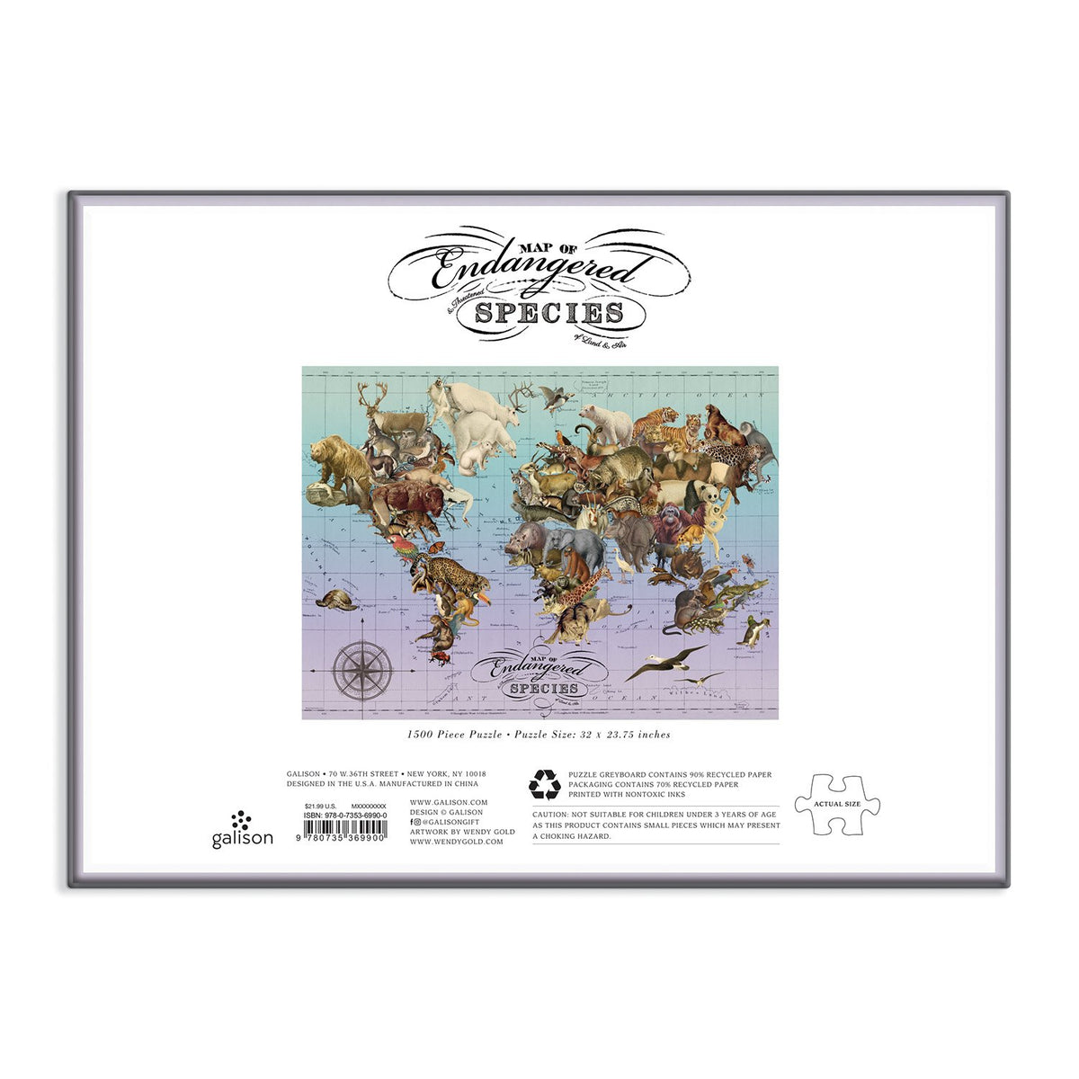 Wendy Gold Endangered Species 1500 Piece Puzzle