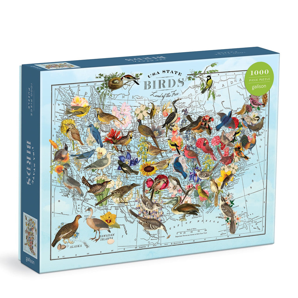 Wendy Gold State Birds 1000 Piece Puzzle – Galison