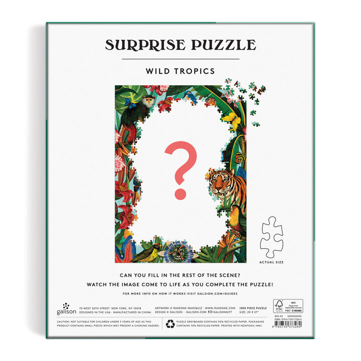 Wild Tropics 1000 Piece Surprise Puzzle Puzzles Raxenne Maniquiz 
