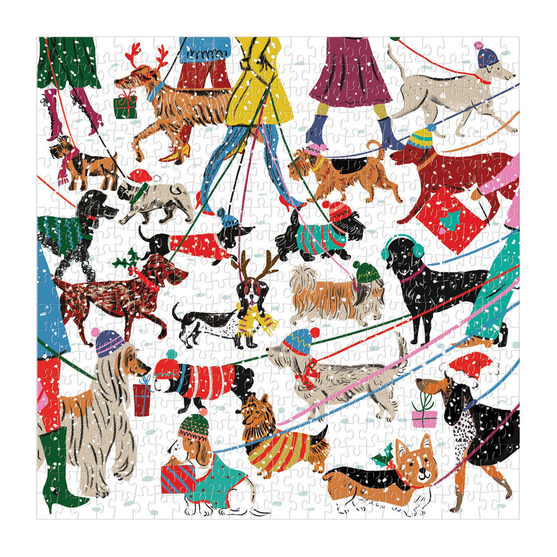 Winter Dogs 500 Piece Jigsaw Puzzle holiday 500 Piece Puzzles Galison 