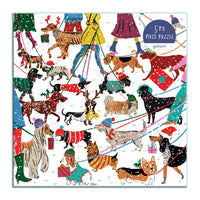 Winter Dogs 500 Piece Jigsaw Puzzle holiday 500 Piece Puzzles Galison 