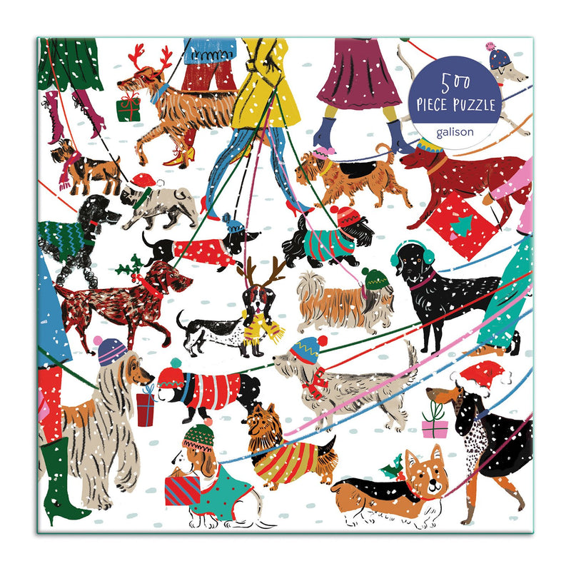 Winter Dogs 500 Piece Jigsaw Puzzle holiday 500 Piece Puzzles Galison 