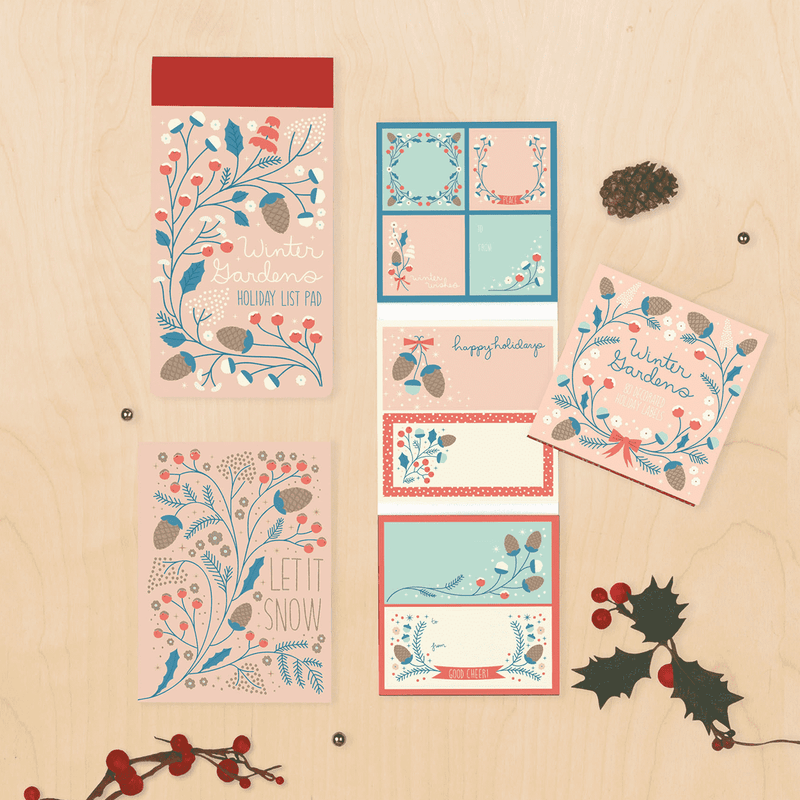 Winter Gardens Book of Labels Holiday Labels Galison 