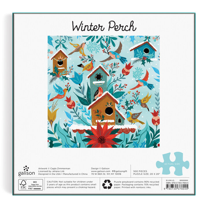 Winter Perch 500 Piece Puzzle – Galison