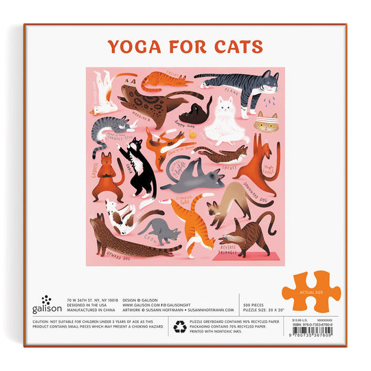 Yoga for Cats 500 Piece Jigsaw Puzzle 500 Piece Puzzles Susann Hoffmann 
