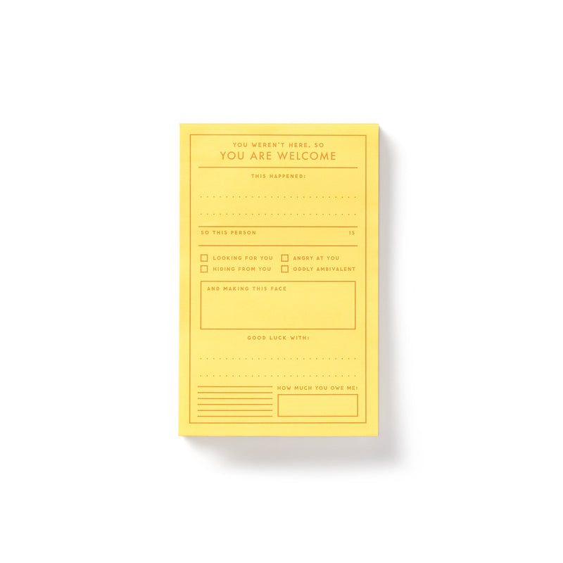 You Are Welcome Memo Pad Galison 