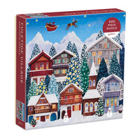 Yuletide Village 500 Piece Puzzle holiday 500 Piece Puzzles Galison 